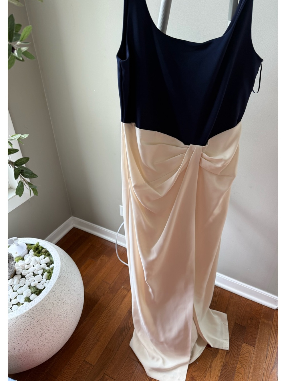 lauren ralph two-tone ottoman & creoe sleeveless gown - Picture 3 of 8